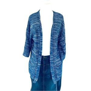 Old navy blue woven cardigan heather’d blue.